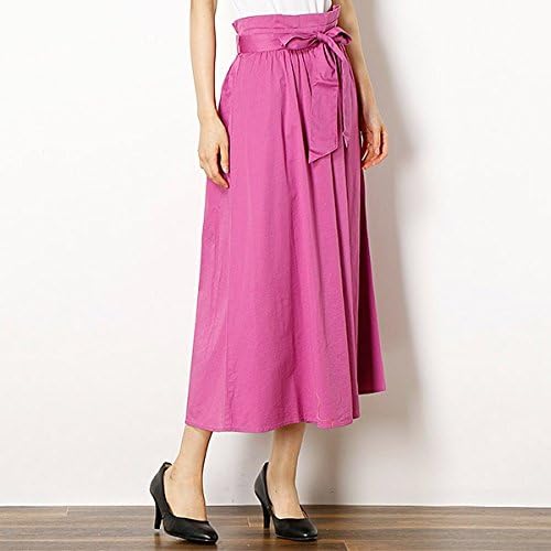 Amazon イング Ingni サッシュベルトロングスカート パープル ピンク M スカート 通販