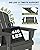 ABCPATIO Folding Adirondack Chairs - Plastic Adirondack Chairs with Cup Holder, Weather Resistant for Outdoor, Patio, Lawn, Garden, Backyard Deck, Fire Pit - Dark Gray