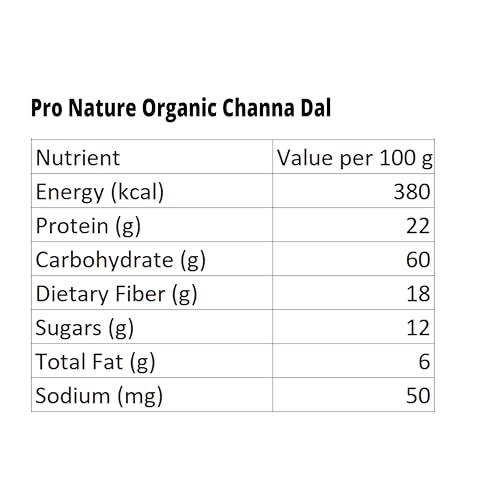 Image of Pro Nature 100% Organic Channa Dal, 1kg (Pack of 3)