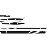 ADUYHCZ Stickers Voiture Latéraux et Capot, pour Peugeot 206 CC (2D) / 207 CC (WD) / 307 CC (3B) Coupé Rayures de Course Sportives, Autocollant Décoration Carrosserie
