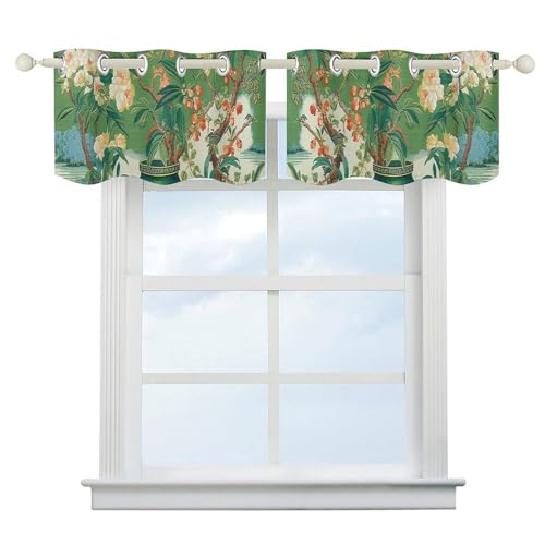 Cenefa de cocina de estilo chinoiserie verde Ming, juego de 2 paneles de 52 x 18 pulgadas 3