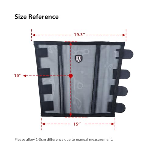 Image of Harrison Howard Loose-Fitting Horse Fly Leggings Breathable, Tear-Resistant Fine Mesh Leg Guards Stay-on Comfortable Fly Boots (Set of 4)