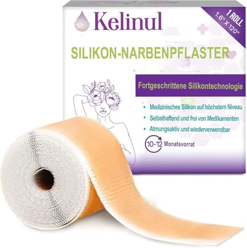 Silicone Scar Sheets(1.6 x 120 Roll-3M) Scar Silicone Tape for Softening and Flattening Scars, Acne, C-Section, Keloid Surgery, Reusable, Washable, 10-12 Month Supply