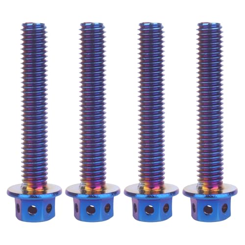 Tornillos de cabeza hexagonal acero inoxidable M6 azul para moto 3