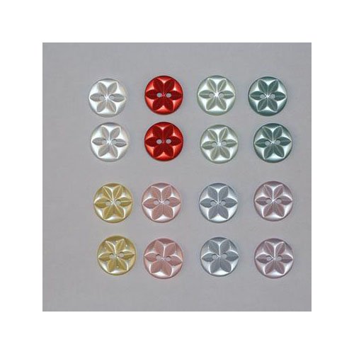 Boutons De Couture En Polyester 2 Trous 14mm – Étoile – Lot Pour Mercerie, Layette