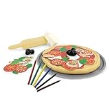 Chicos - My First Stem Pizza de la Mamma | 45-teiliges Pizza-Spielset mit Wachsmalstiften zum kreativen Ausmalen und Basteln | Ab 3 Jahren (83023)
