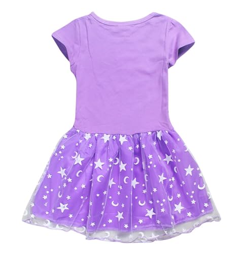 Anime Tulle Dress for Girls Short/Long Sleeve Tutu Dress Cute Cartoon Printed A-Line Party Wedding Dresses2
