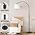 Ambimall Dimmable Arc Floor Lamp with Remote, Color Temperatures and Brightness Adjustable, Arched Floor Lamp with Rotating Head, Over Couch Arched Reading Light for Living Room (White and Black)