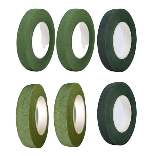 Nairv-Furn Ruban Adhésif Floral Vert et Tige Fleur Artificielle Kit, Papier Crépon pour Fleuriste, Arrangements Floraux, Loisirs Créatifs et Décoration DIY