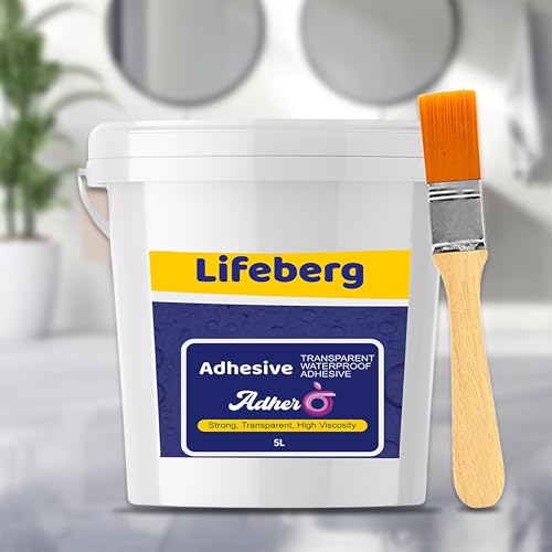 Image of 5Kg /5L Transparent Waterproof Glue with Brush Transparent Resin Epoxy for Roof Leakage Crack Seal Agent Roof Water Leakage Solution Water Proof Glue for Waterproofing