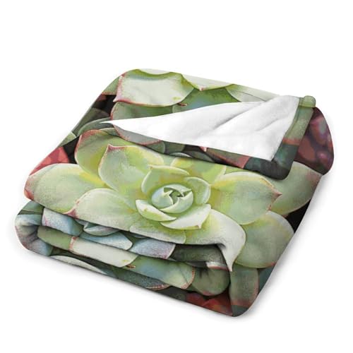 Couverture douce en flanelle premium au design botanique vert - 4