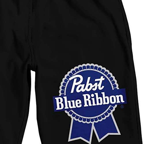 Pabst Blue Ribbon Label Men's Black Sleep Pajama Shorts2