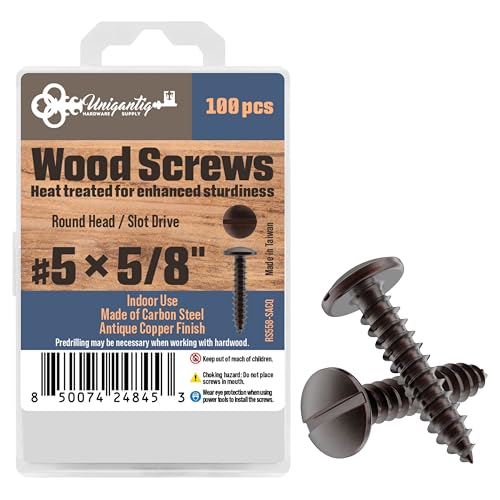 5 x 5/8�C���`�A���e�B�[�N���ۓ��X���b�g�؃l�W-100�p�b�N-�؍ޗp�Z���t�^�b�s���O�l�W-RS558-SACQ