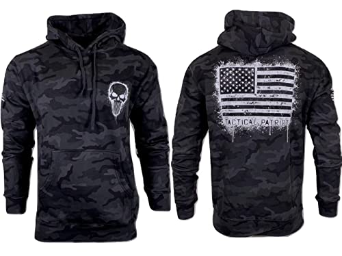 Howitzer Style Men's Hoodie Pullover TACTICAL PATRIOT CAMO Military Grunt MFG2