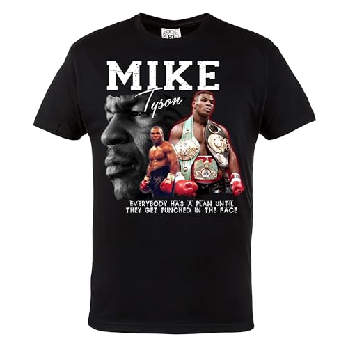 Rule Out Hommes T-Shirt. Mike Tyson. Boxing Champion. Boxe. Casual Wear (Taille Medium)
