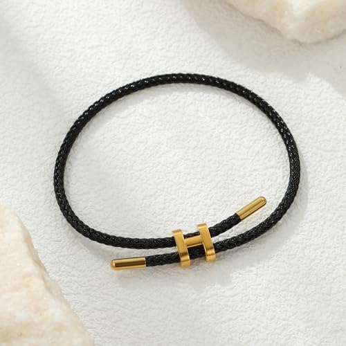 Image of AIMADE Bracelets for Women Adjustable Charm Bracelet, 18k Gold-plated Buckle Design Titanium Steel Wire Rope Women's Gift Jewelry