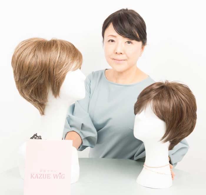 銀座サロン　KAZUE WIG　人毛MIX　フェミニンショート　ダークブラウン Amazon.co.jp: 銀座サロンKAZUEウィッグフェミニンショート
