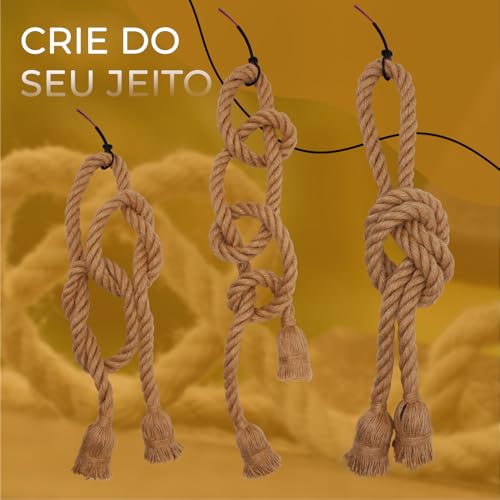 Kit 3 Luminária Pendente Duplo Corda Sisal Rústico 2m Lpcr22