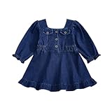 Matériau : la robe pour bébé est fabriquée en 95 % coton, 5 % polyester de haute qualité, finition soignée, aucune irritation pour la peau tendre; tissu doux, respirant et confortable, portable et durable