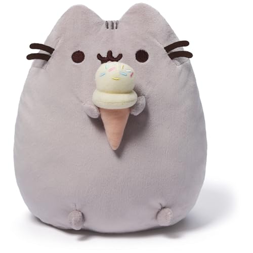 GUND Pusheen with Ice Cream Plush Toy
