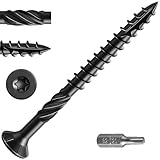 Wensilon #10 * 2-1/2' Black Deck Screws, (161pcs) 2 lbs.Exterior Wood Screws, Rust Resistant epoxy Coated, Bronze, T25 Star Bit