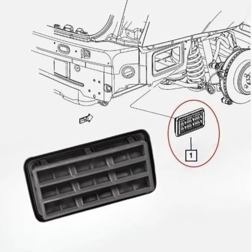 Grille d'aération arrière CVC 05058636AD buse de ventilation et couverture d'air - 6