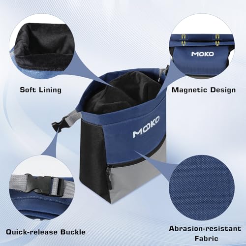 image for MoKo Chalk Bag for Rock Climbing, Large Capacity Climbing Chalk Bag wi