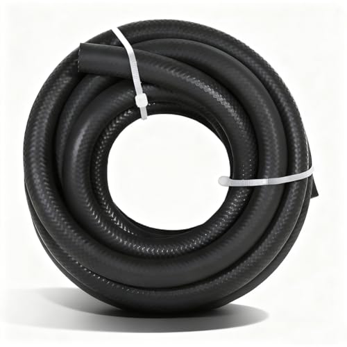 5/8 Transmission Oil Cooler Hose - J1532 Power Steering Hose 5 FT, Ideal for Fuel, Hydraulic, and Power Steering 300PSI High Pressure