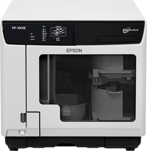 Epson Discproducer PP-100II Duplicateur Disque Optique 100 Copies Noir, Blanc Epson Discproducer PP-100II Duplicateur Disque Optique 100 Copies Noir, Blanc