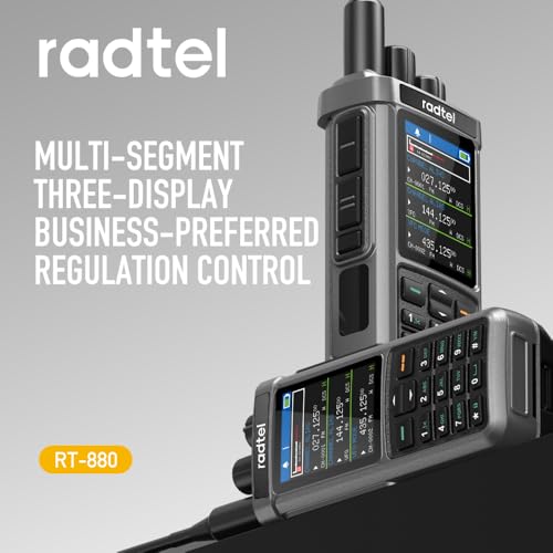 Radtel RT-880 Walkie Talkie 10W Amateurfunk Tragbares Ham Radio mit 1024 Kanälen, HF CB SSB Rx, Cross-Band Repeater, 2,4 Farbdisplay, 2400mAh Akku