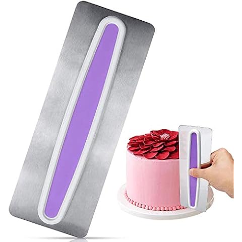 Cake Scraper Icing Polisher Stainless Steel Cake Decorating Smoother Spatula Cream Decoration Tool Edge Smoothing for Dessert Cupcakes Cakes by Koksi Cover