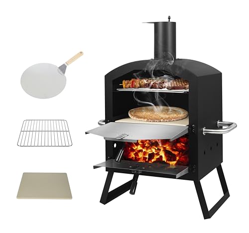 DMS® Germany Pizzaofen – mobiler Outdoor Holzofen Räucherofen - Pizzastein & Grillrost – Garten, Terrasse & Balkon – knusprige Steinofenpizza & Brot wie aus dem Holzbackofen - Kohle-/Pellets -PM-3000 DMS® Germany Pizzaofen – mobiler Outdoor Holzofen Räucherofen - Pizzastein & Grillrost – Garten, Terrasse & Balkon – knusprige Steinofenpizza & Brot wie aus dem Holzbackofen - Kohle-/Pellets -PM-3000