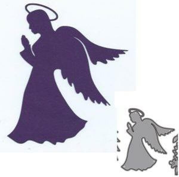 Ángel de corte de metal troquelado troquelado decoración álbum de recortes papel artesanía fabricación de tarjetas