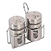 Luciano Housewares 80973 Kitchen Essential Stainless Steel Set Salt and Pepper Shakers, 2 x 3.5 inches, Silver