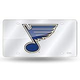 Rico Industries NHL St. Louis Blues Laser Inlaid Metal License Plate Tag, Silver