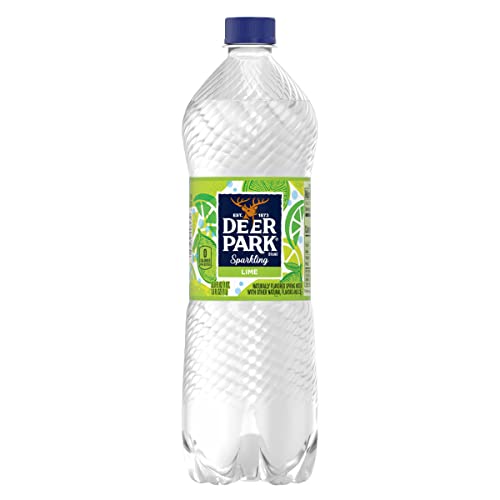 Sparkling Deer Park Brand Natural Spring Water, Zesty Lime , 33.8-Ounce Plastic Bottle (Single Bottle)