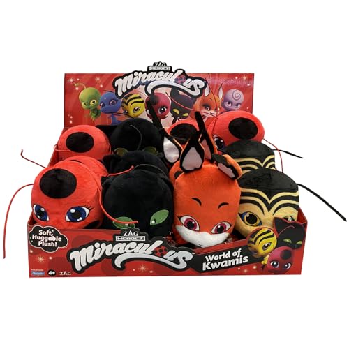 BANDAI - Miraculous - Weiches Stofftier 15cm - Tikki - Offizielle Miraculous Lizenz - Plüsch Kwami Marienkäfer Tikki - Spielzeug für Kinder ab 4 Jahren - P50691