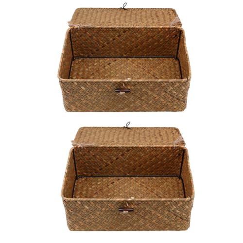 Caja de almacenamiento con tapa para evitar el desorden en el baño con diseño sencillo 2