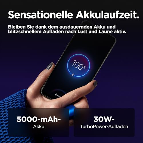 Motorola Moto G55 5G Smartphone (écran FHD+ 6,49", appareil photo 50 MP, 8/256 Go, 5000 mAh, Android 14), violet twilight (cuir synthétique vegan) avec étui de protection