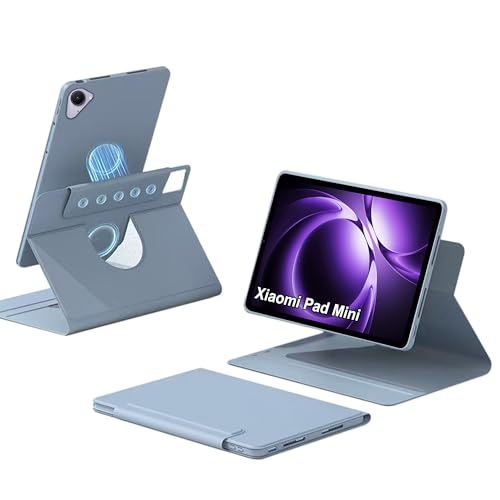 Coque Xiaomi Pad Mini 8,7 premium pivotante 360 bleu magnétique