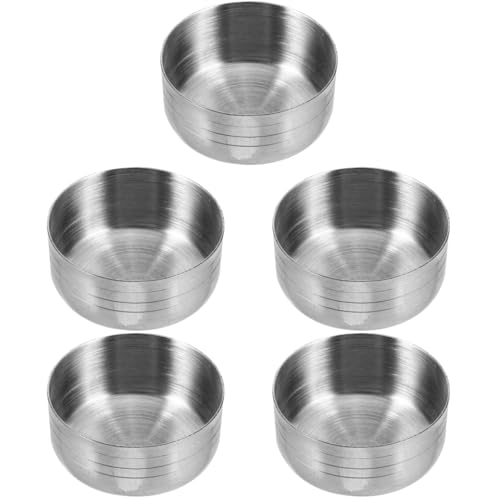 DECHOUS 5Pcs Cocktail Shaker Lids: Stainless Steel 350ML Shaker Cup Lid Cap Replacement - Shaking Tumbler Covers Suitable for 350ml Shaking Cup - for Bartenders and Home by DECHOUS - Used condition - US$12.97