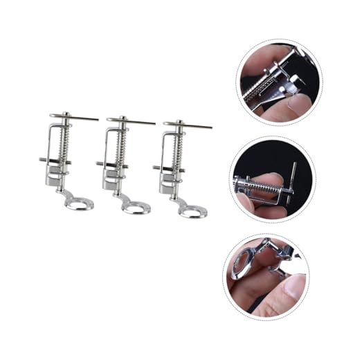 Set de 3 pies prensatelas metálicos para máquina de coser miniatura 7