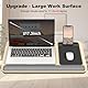 Laptopkissen für Bett mit Kissen, PUTORSEN Laptop Kissen Mausunterlage Passen bis zu 17,3 Zoll Notebook, Höhenverstellbar Lapdesk mit Tablet und Telefon Rille für Lernen, Gelb