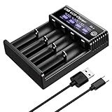 cavo caricatore cd 4 scomparti di ricarica indipendenti: quattro scomparti separati caricano diverse batterie contemporaneamente e senza interruzioni. Ogni vano di ricarica è adatto per batterie Ni-MH/Ni-Cd da 1,2 V e batterie Li-Ion da 3,7 V.
