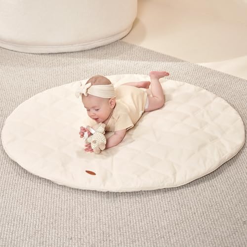 MiniDream Baby Playmat, Soft Cotton Foldable Activity Mat for Babies with Storage Bag - Machine Washable - 100 x 100cm