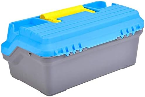 Fishing Tackle Box, Waterproof Fishing Tool Box Organizer Tackle Storage 2 Trays Big Space Accessory Boxes Containers for Casting Fishing Fly Fishing