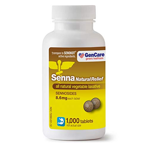 Senna Laxative 600 Tablets by GenCare – Senna 8.6mg Tablets with Natural Sennosides