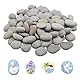 POPAPIE 50 Stück Kieselsteine zum Bemalen,Steine Bemalen,1-3cm Flache Steine,Kies Dekosteine Naturstein,Steine zum Bemalen Flach für Bunte Malerei & Dekoration