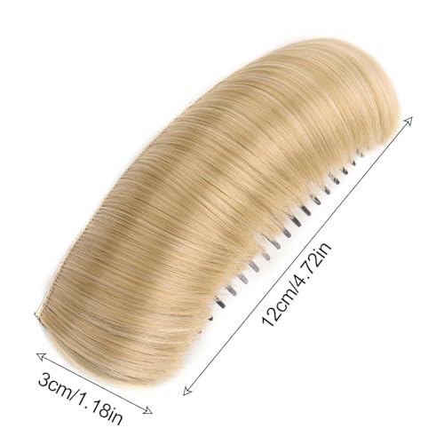 Gold Hair Bun Styling Pad, Invisible Fluffy False Clip, Thickening Insert for Women