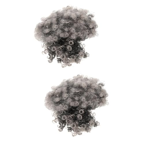 Cheveux bouclés devant de cosplay courte BESPORTBLE perruques femme cheveux courts gris
